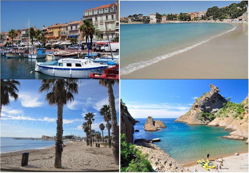 T2, Jardin, Veranda Chambre, Climatisation, Parking Privatif, Proche A Pied Centre, Plage, Gare, Pour 3 Adultes Ou 2 Adultes Avec 2 Enfants باندول المظهر الخارجي الصورة